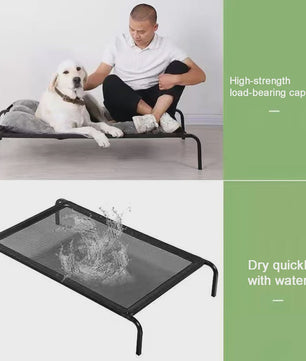 Verhoogd Hondenkussen XL - Zomer Bed voor Grote Honden & Katten - Duurzaam, Ventilerend & Anti-slip