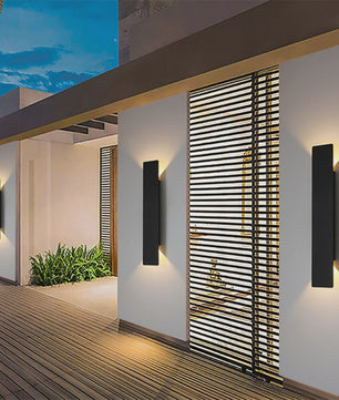 Moderne LED Wandlamp Buiten - Waterdicht IP65 Aluminium - Zwart/Wit - Up/Down Licht