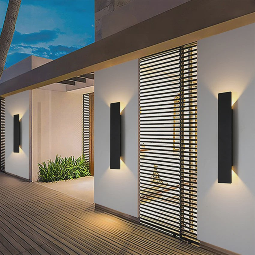 Moderne LED Wandlamp Buiten - Waterdicht IP65 Aluminium - Zwart/Wit - Up/Down Licht