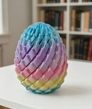 3D Geprint Draken Ei - Flexibel Stressverlichtend Speelgoed & Bureau Decoratie