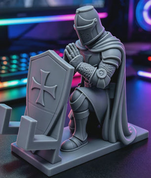 Middeleeuwse Templar Ridder Telefoonhouder - Uniek Bureau Decor & Cadeau