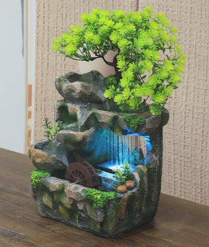 Decoratieve Binnen Waterval Tafel fontein met Kleurveranderende LED Verlichting