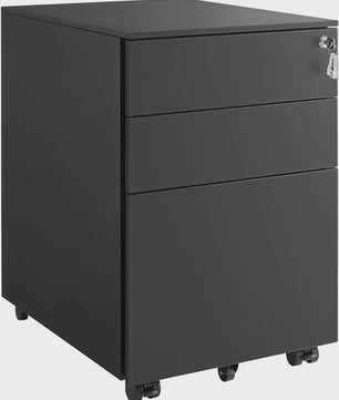 SONGMICS Mobiele Archiefkast met 3 Lades en Slot - Voor Kantoor en Thuis