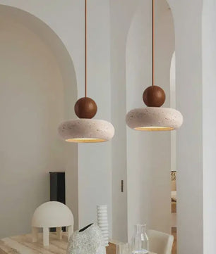 Vintage Hanglamp met Natuurlijke Gele Agaat Steen - Sfeervol voor Slaapkamer & Restaurant