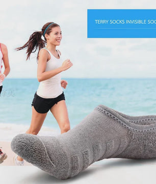 5 Paar Heren Invisible Sokken Katoen met Terry Bodem & Anti-Slip - Maat 41-45