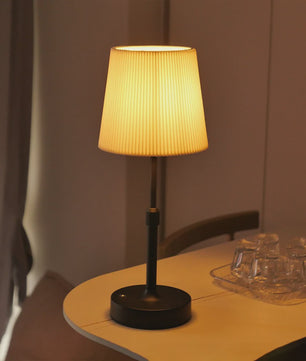 Draadloze Tafellamp met Stoffen Kap - Oplaadbaar & Dimbaar met Touch Switch - Warm Licht