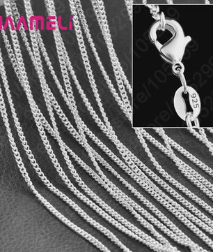 10x 925 Sterling Zilveren Collier Kettingen Set - 40-76 cm - Met Karabijnsluiting