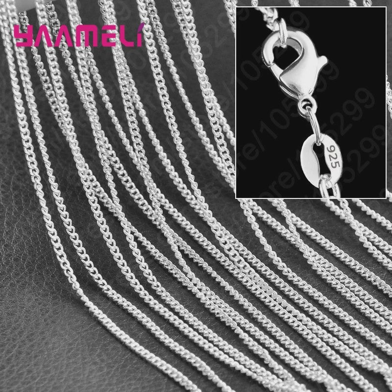 10x 925 Sterling Zilveren Collier Kettingen Set - 40-76 cm - Met Karabijnsluiting