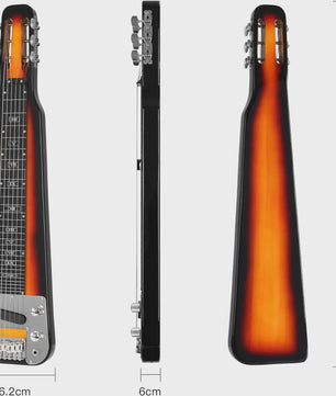 Elektrische Lap Steel Gitaar met Gigbag en Slide Bar - Sunburst