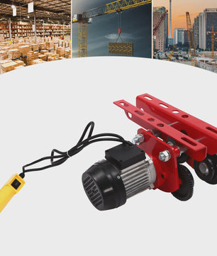 Elektrische Hijs Trolley 1 Ton - 370W Heavy Duty I-Balk Kraan voor Werkplaats & Magazijn