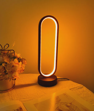 Moderne Ring Lamp voor Slaapkamer & Woonkamer - Drie Kleuren & Dimbaar LED Nachtlampje