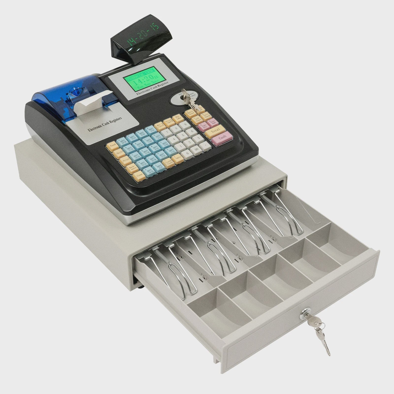 Robuuste Elektronische Kassasysteem met Dubbel Display, Biljetdetector & USB/RS232