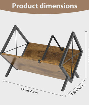 Stijlvolle Retro Vinylplatenhouder & LP Opbergrek - Minimalistisch Bureau Display