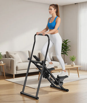 Opvouwbare Stair Stepper - Verticale Klimmachine met 3 Niveaus Weerstand voor Thuis