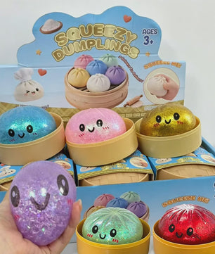 Glitter Dumpling Squishy: Zachte Stressbal voor Eindeloos Speelplezier