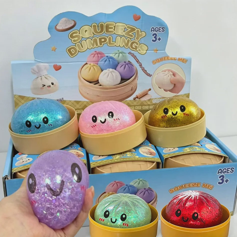 Glitter Dumpling Squishy: Zachte Stressbal voor Eindeloos Speelplezier