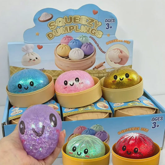 Glitter Dumpling Squishy: Zachte Stressbal voor Eindeloos Speelplezier