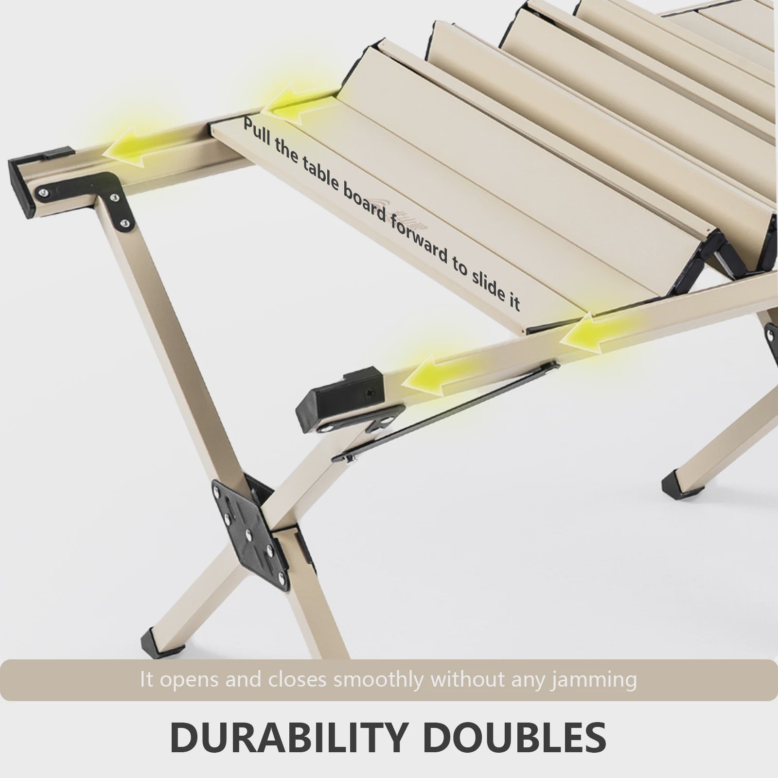 Opvouwbare Camping Tafel 'Egg Roll' - Draagbaar Carbon Staal met Draagtas voor Picknick & BBQ