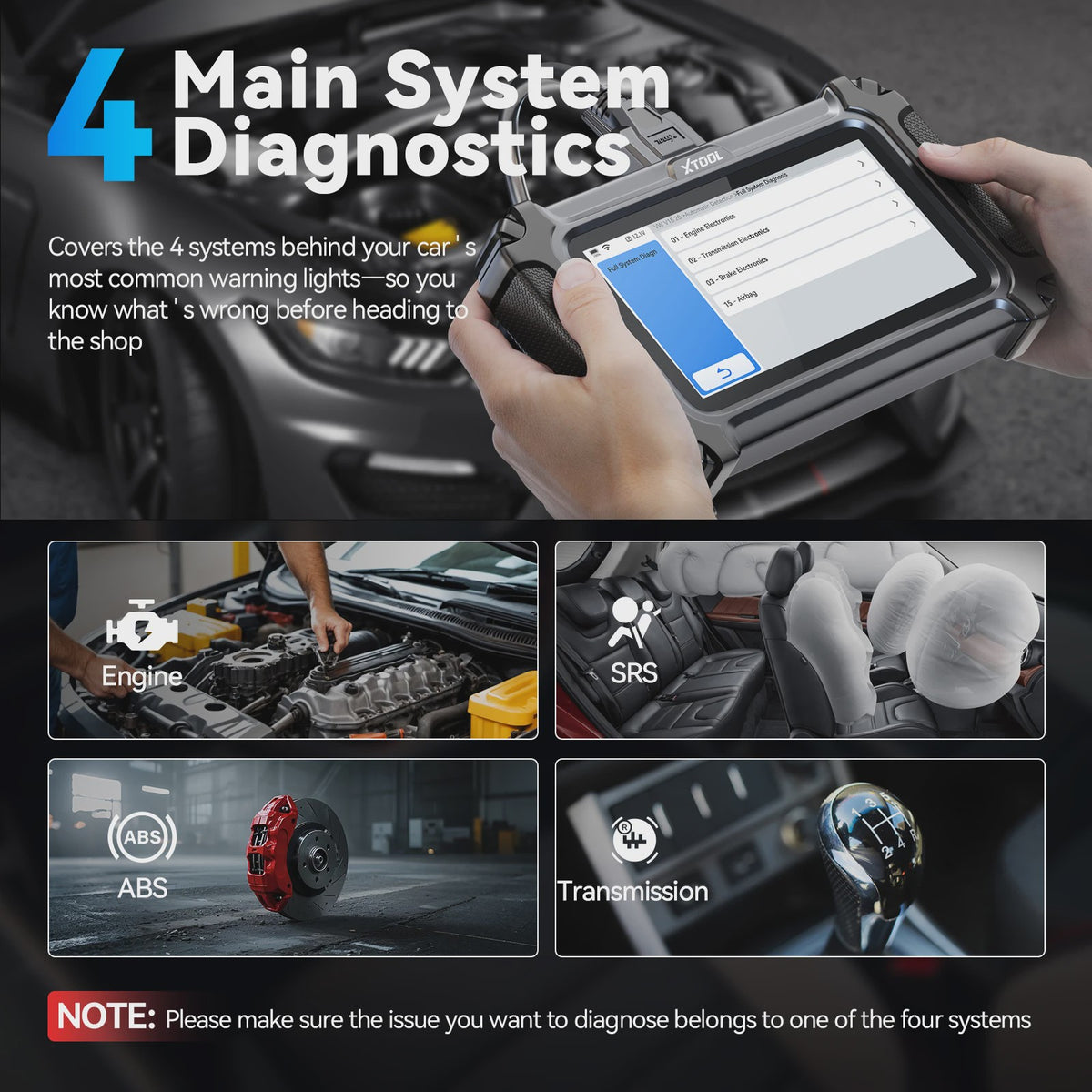 XTOOL D5S OBD2 Autodiagnose Scanner - 16+ Services, Levenslang Gratis Updates