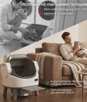 Automatische Kattenbak - Slim, Zelfreinigend & Geurvrij met Veiligheidssensor