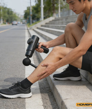 Professionele Massage Gun: Deep Tissue Spierontspanning met 8 Opzetstukken