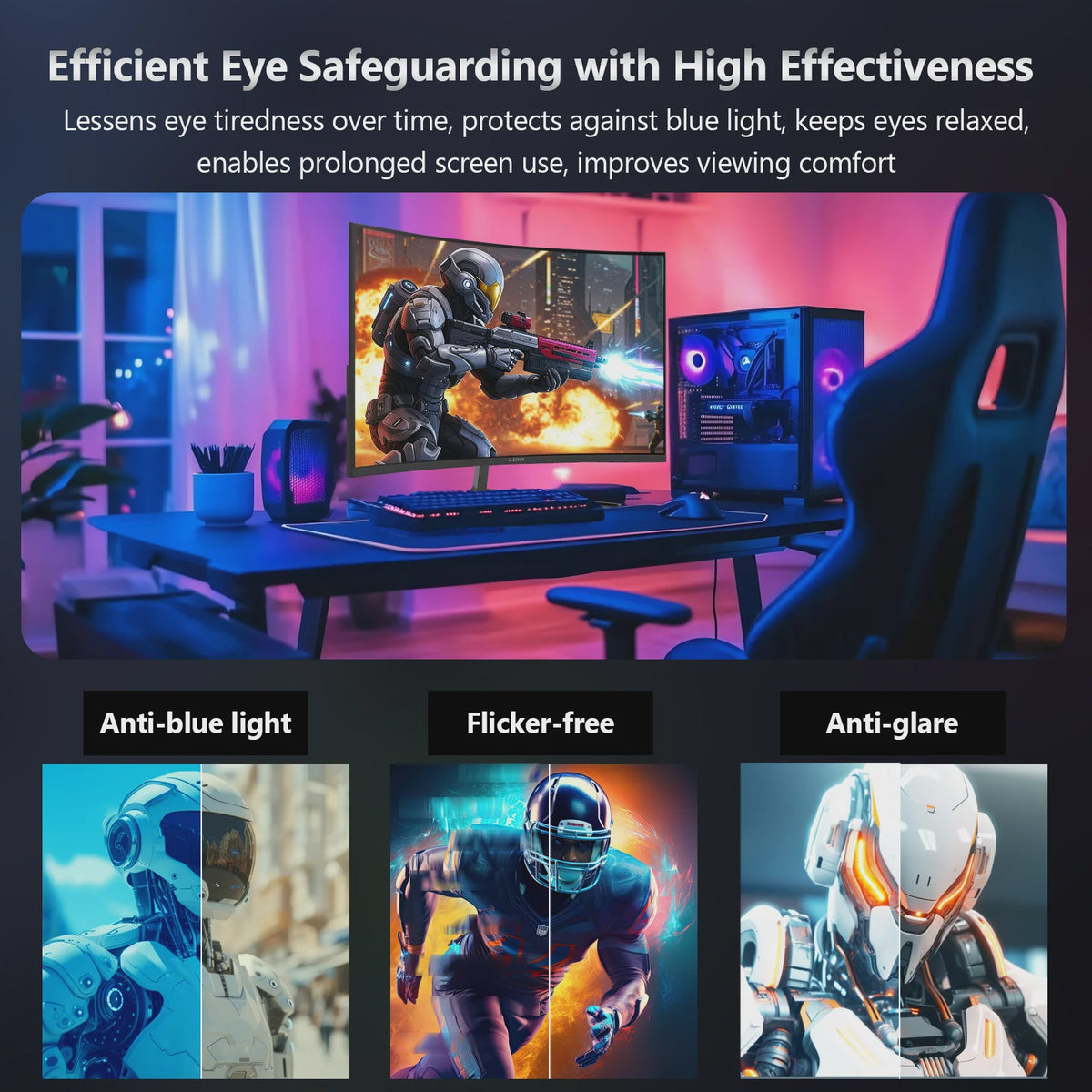 Z-EDGE 24" Curved Gaming Monitor | 200Hz, 1ms MPRT, Full HD 1080p, FreeSync, HDR