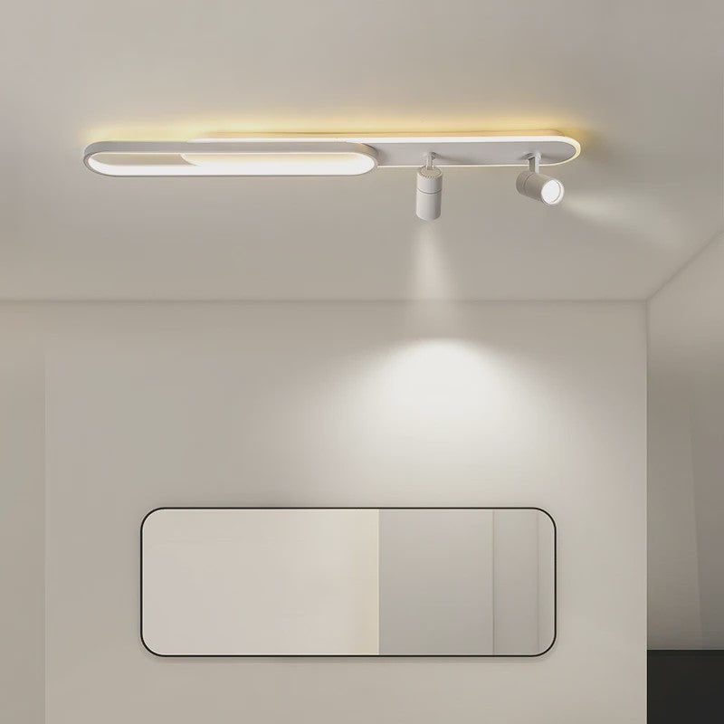Moderne LED Plafondlamp met Spotlight - Zwart, Wit of Goud - Sfeervolle Verlichting voor Slaapkamer & Studiekamer