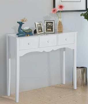 Stijlvolle Console Tafel met 3 Lades en Plank - 100x32x85cm