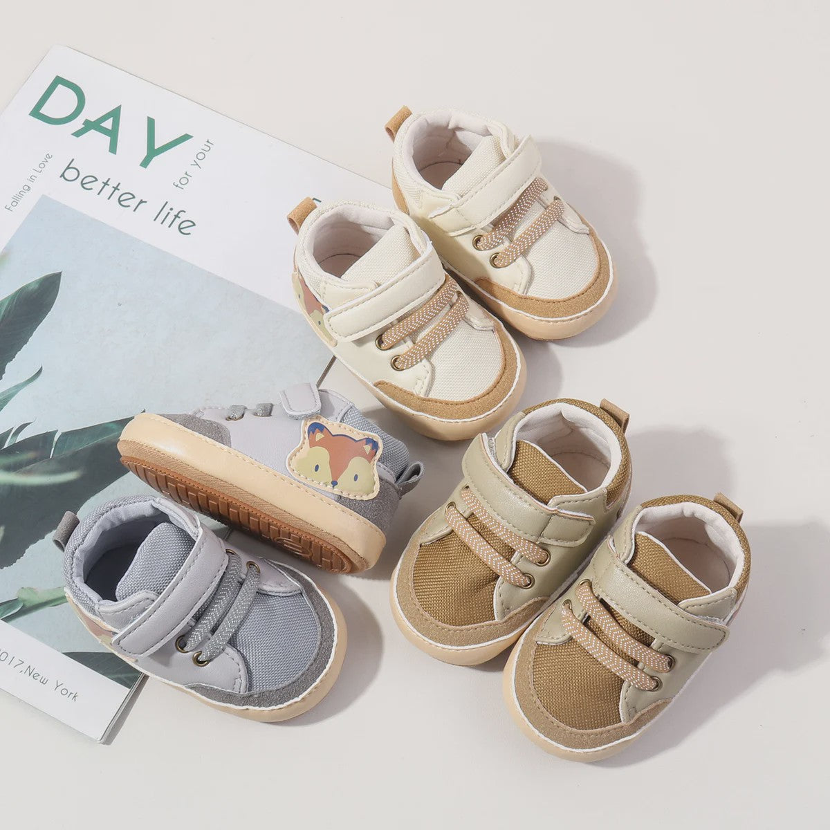 Baby Schoenen Lente/Herfst - Eerste Stapjes Unisex Casual Sportschoenen met Zachte TPR Zool (0-18M)