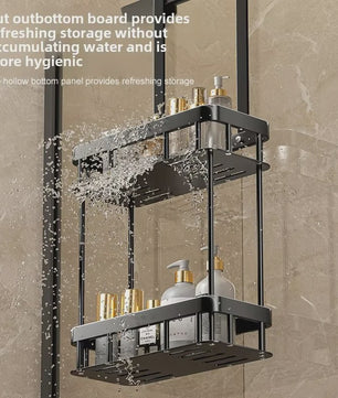 Douche Opbergrek 2-Laags Zonder Boren - Wandmontage Organizer
