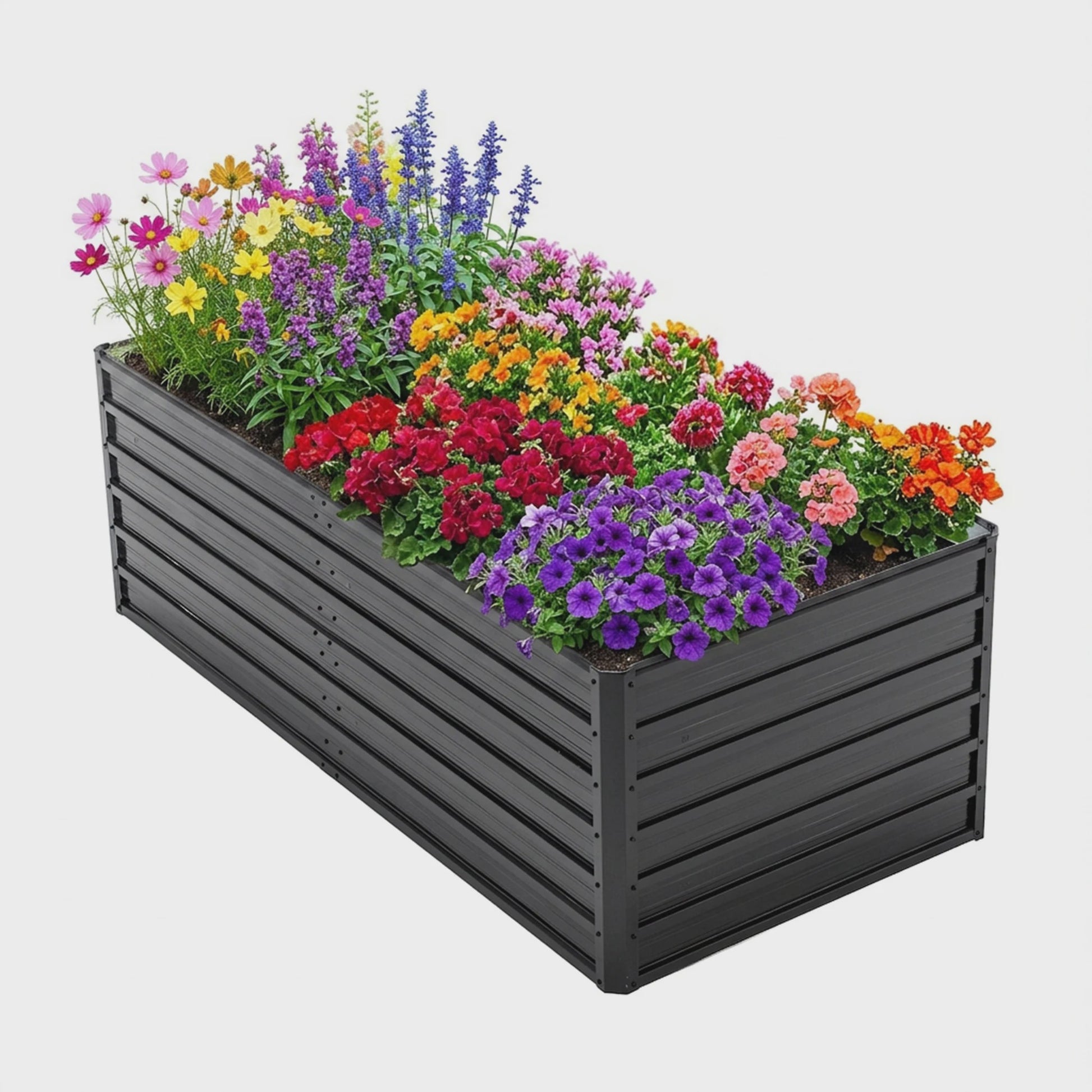 Verhoogd Metalen Tuinbed 190x90x64cm - Zwaar Uitvoering, Roestvrij & Waterdicht