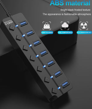 USB 3.0 Hub met 7 Poorten en 100cm Kabel - Breid uw Connectiviteit Uit