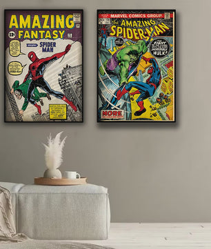 Retro Marvel Spider-Man Poster: Iconische Superheld Kunst voor aan de Muur