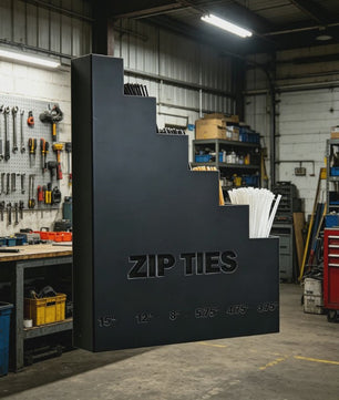 3D Geprinte Wandhouder Organizer voor Kabelbinders - Zware Kwaliteit voor Garage & Werkplaats