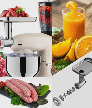 1900W Multifunctionele Planeetmixer met Vleesmolen & Blender - 6 Snelheden & LED Display