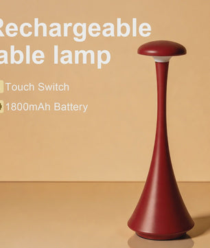 Draadloze Mushroom Tafellamp LED - Oplaadbaar & Dimbaar met Touch Bediening