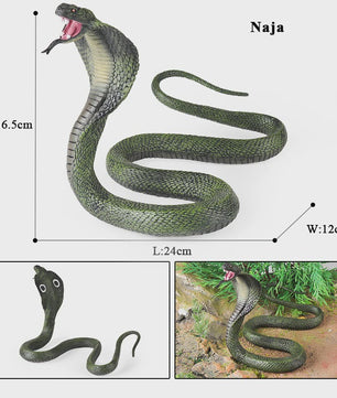 Oenux Realistische Slangen Speelgoed Set - Cobra, Python, Rattle Snake - Educatief en Decoratief