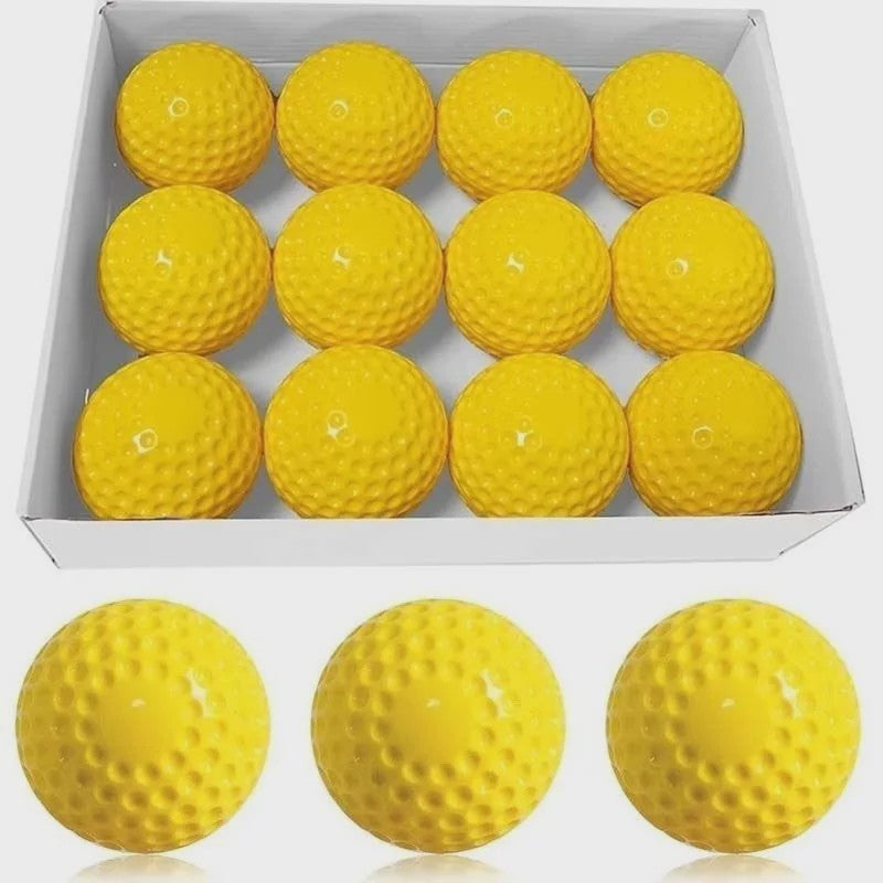 PU Baseball Trainingsballen met Kuiltjes - 9/12 Inch - Voor Pitching Machines