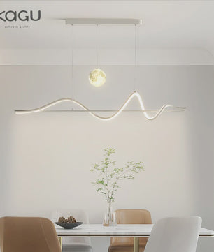 Moderne LED Hanglamp - Stijlvol Wit/Zwart Design voor Eetkamer, Keuken of Kantoor
