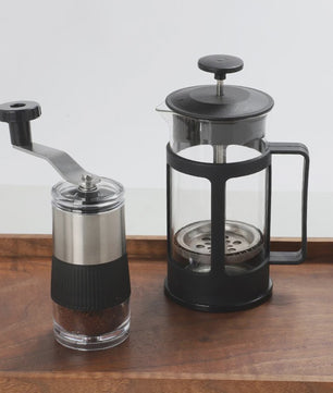 Handmatige Koffiemolen RVS met Keramische Kern - Compact & Visueel