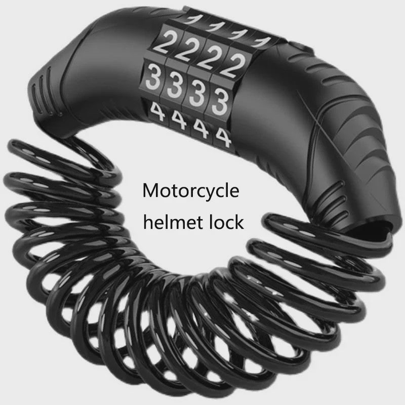 Universeel Combinatieslot met Staalkabel voor Fiets, Motor & Helm - Draagbaar & Anti-diefstal