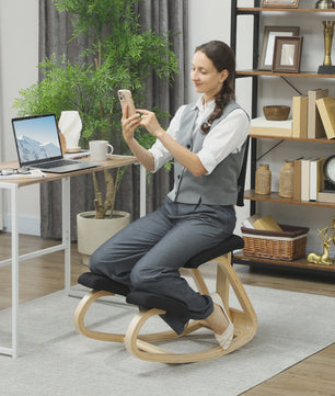 Ergonomische Kniekruk met Rugleuning - Verbeter uw Zithouding en Voorkom Rugklachten