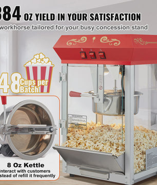 Professionele Popcorn Machine 8oz - Snel & Makkelijk Popcorn Maken