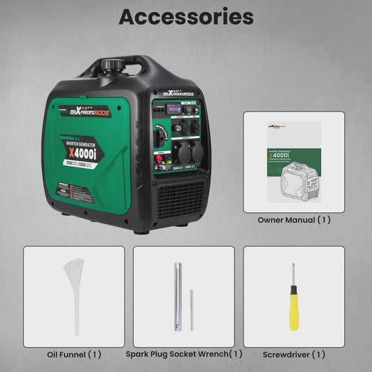 Stille Draagbare Omvormer Generator 3000W - Ideaal voor Camper, Huis & Buiten