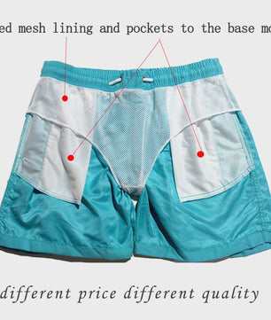 Heren Sneldrogende Zwemshorts met Trekkoord en Zakken - Perfect voor Strand en Zomeractiviteiten