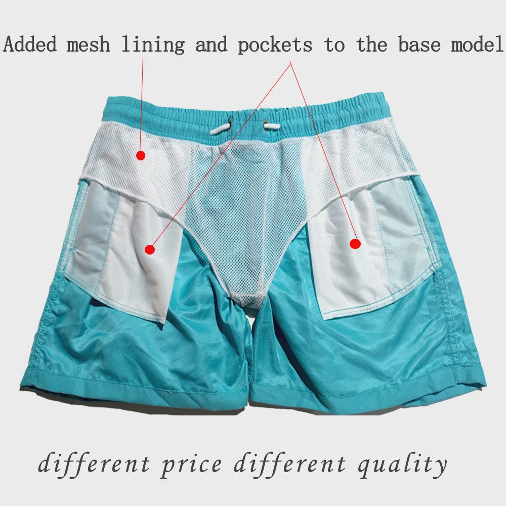 Heren Sneldrogende Zwemshorts met Trekkoord en Zakken - Perfect voor Strand en Zomeractiviteiten