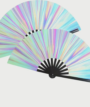 Grote Zilveren Klapwaaier - Perfect voor Festivals, Feesten & Dans