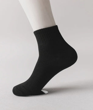 10 Paar Heren Katoenen Sokken - Mid-Calf, Effen Kleur, All Seasons