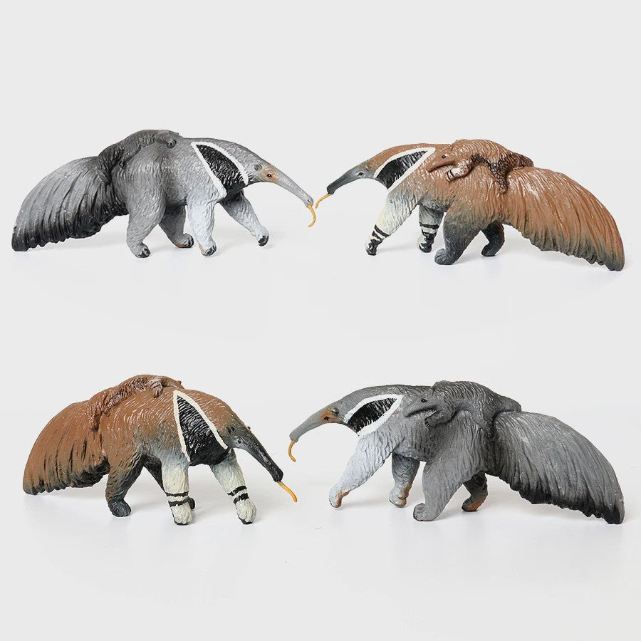 Realistische Dierenfiguren: Miereneter, Tapir, Schuifdiertje & Gordeldier - Educatief Speelgoed voor Kinderen
