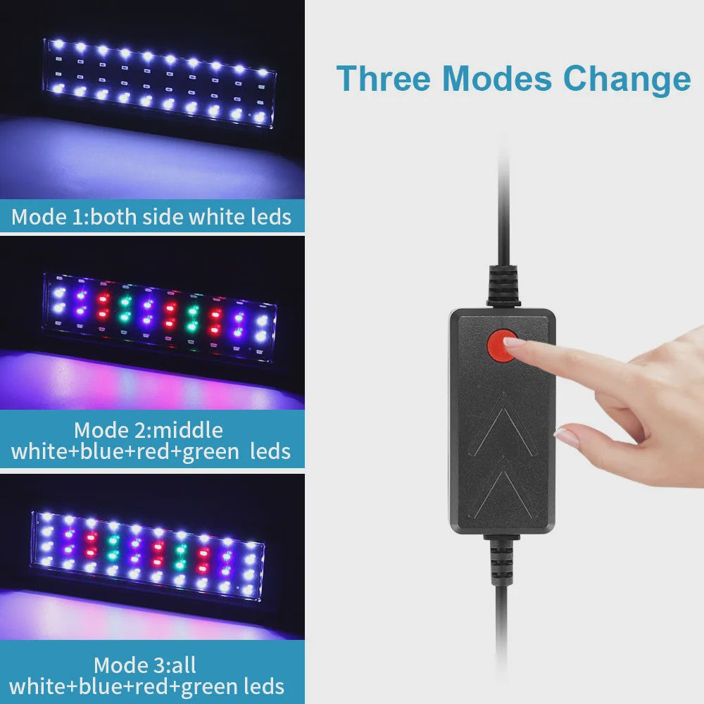 Super Slim Aquarium LED Verlichting - Plantengroei & RGB Kleuren - 31-120cm